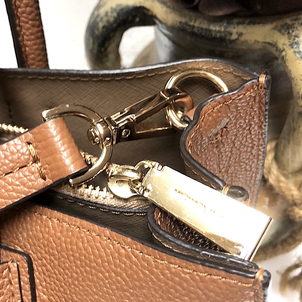 SOLD Like New Michael Kors Saffiano Leather Handbag - Picture 5 of 14